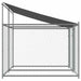 Cușcă câini cu acoperiș și uși, gri, 4x2x2 m, oțel galvanizat - WALTI WALTI