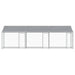 Cușcă câini cu acoperiș și uși, gri, 6x2x2 m, oțel galvanizat - WALTI WALTI