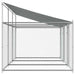 Cușcă câini cu acoperiș și uși, gri, 6x2x2 m, oțel galvanizat - WALTI WALTI