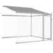 Cușcă câini cu acoperiș și uși, gri, 6x2x2 m, oțel galvanizat - WALTI WALTI