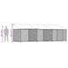 Cușcă câini cu acoperiș și uși, gri, 6x2x2 m, oțel galvanizat - WALTI WALTI