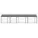 Cușcă câini cu acoperiș și uși, gri, 8x2x2 m, oțel galvanizat - WALTI WALTI