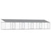 Cușcă câini cu acoperiș și uși, gri, 10x2x2 m, oțel galvanizat - WALTI WALTI
