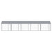 Cușcă câini cu acoperiș și uși, gri, 10x2x2 m, oțel galvanizat - WALTI WALTI