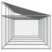 Cușcă câini cu acoperiș și uși, gri, 10x2x2 m, oțel galvanizat - WALTI WALTI