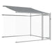 Cușcă câini cu acoperiș și uși, gri, 10x2x2 m, oțel galvanizat - WALTI WALTI
