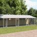Cușcă câini cu acoperiș și uși, gri, 10x2x2 m, oțel galvanizat - WALTI WALTI