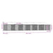 Cușcă câini cu acoperiș și uși, gri, 12x2x2 m, oțel galvanizat - WALTI WALTI
