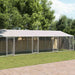 Cușcă câini cu acoperiș și uși, gri, 12x2x2 m, oțel galvanizat - WALTI WALTI