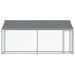 Cușcă câini cu acoperiș și uși, gri, 4x2x2 m, oțel galvanizat - WALTI WALTI