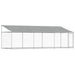 Cușcă câini cu acoperiș și uși, gri, 6x2x2 m, oțel galvanizat - WALTI WALTI