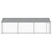 Cușcă câini cu acoperiș și uși, gri, 6x2x2 m, oțel galvanizat - WALTI WALTI