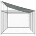 Cușcă câini cu acoperiș și uși, gri, 6x2x2 m, oțel galvanizat - WALTI WALTI