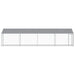 Cușcă câini cu acoperiș și uși, gri, 8x2x2 m, oțel galvanizat - WALTI WALTI