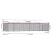 Cușcă câini cu acoperiș și uși, gri, 8x2x2 m, oțel galvanizat - WALTI WALTI