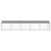 Cușcă câini cu acoperiș și ușă, gri, 10x2x2 m, oțel galvanizat - WALTI WALTI