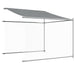 Cușcă câini cu acoperiș și ușă, gri, 10x2x2 m, oțel galvanizat - WALTI WALTI