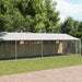 Cușcă câini cu acoperiș și ușă, gri, 10x2x2 m, oțel galvanizat - WALTI WALTI
