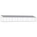 Cușcă câini cu acoperiș și ușă, gri, 12x2x2 m, oțel galvanizat - WALTI WALTI