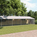 Cușcă câini cu acoperiș și ușă, gri, 12x2x2 m, oțel galvanizat - WALTI WALTI