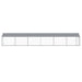 Cușcă câini cu acoperiș și ușă, gri, 12x2x2 m, oțel galvanizat - WALTI WALTI