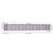 Cușcă câini cu acoperiș și ușă, gri, 12x2x2 m, oțel galvanizat - WALTI WALTI
