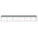 Cușcă câini cu acoperiș și ușă, gri, 12x2x2 m, oțel galvanizat - WALTI WALTI