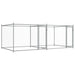 Cușcă pentru câini cu uși, gri, 4x2x1,5 m, oțel galvanizat - WALTI WALTI