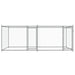Cușcă pentru câini cu uși, gri, 4x2x1,5 m, oțel galvanizat - WALTI WALTI