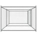 Cușcă pentru câini cu uși, gri, 4x2x1,5 m, oțel galvanizat - WALTI WALTI