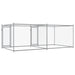 Cușcă pentru câini cu uși, gri, 4x2x1,5 m, oțel galvanizat - WALTI WALTI