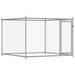 Cușcă pentru câini cu uși, gri, 4x2x1,5 m, oțel galvanizat - WALTI WALTI