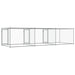 Cușcă pentru câini cu uși, gri, 6x2x1,5 m, oțel galvanizat - WALTI WALTI