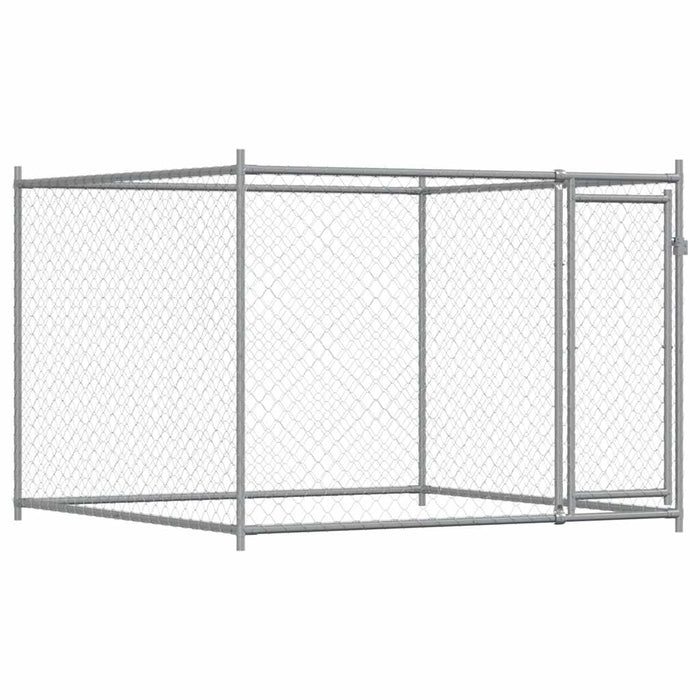 Cușcă pentru câini cu uși, gri, 6x2x1,5 m, oțel galvanizat - WALTI WALTI