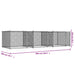Cușcă pentru câini cu uși, gri, 6x2x1,5 m, oțel galvanizat - WALTI WALTI
