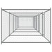 Cușcă pentru câini cu uși, gri, 10x2x1,5 m, oțel galvanizat - WALTI WALTI