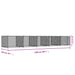 Cușcă pentru câini cu uși, gri, 10x2x1,5 m, oțel galvanizat - WALTI WALTI