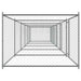 Cușcă pentru câini cu uși, gri, 12x2x1,5 m, oțel galvanizat - WALTI WALTI