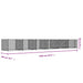 Cușcă pentru câini cu uși, gri, 12x2x1,5 m, oțel galvanizat - WALTI WALTI
