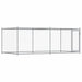 Cușcă pentru câini cu ușă, gri, 4x2x1,5 m, oțel galvanizat - WALTI WALTI