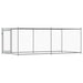 Cușcă pentru câini cu ușă, gri, 4x2x1,5 m, oțel galvanizat - WALTI WALTI