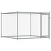 Cușcă pentru câini cu ușă, gri, 4x2x1,5 m, oțel galvanizat - WALTI WALTI