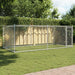 Cușcă pentru câini cu ușă, gri, 4x2x1,5 m, oțel galvanizat - WALTI WALTI