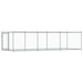 Cușcă pentru câini cu ușă, gri, 6x2x1,5 m, oțel galvanizat - WALTI WALTI