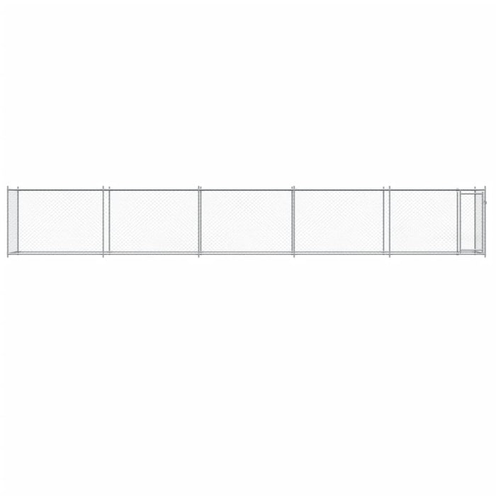 Cușcă pentru câini cu ușă, gri, 10x2x1,5 m, oțel galvanizat - WALTI WALTI