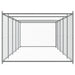 Cușcă pentru câini cu ușă, gri, 10x2x1,5 m, oțel galvanizat - WALTI WALTI