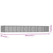 Cușcă pentru câini cu ușă, gri, 12x2x1,5 m, oțel galvanizat - WALTI WALTI