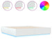 Cadru de pat cu lumini LED, alb, 200x200 cm, lemn prelucrat - WALTI WALTI