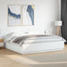 Cadru de pat cu lumini LED, alb, 200x200 cm, lemn prelucrat - WALTI WALTI