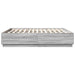 Cadru de pat cu lumini LED gri sonoma 200x200 cm lemn prelucrat - WALTI WALTI